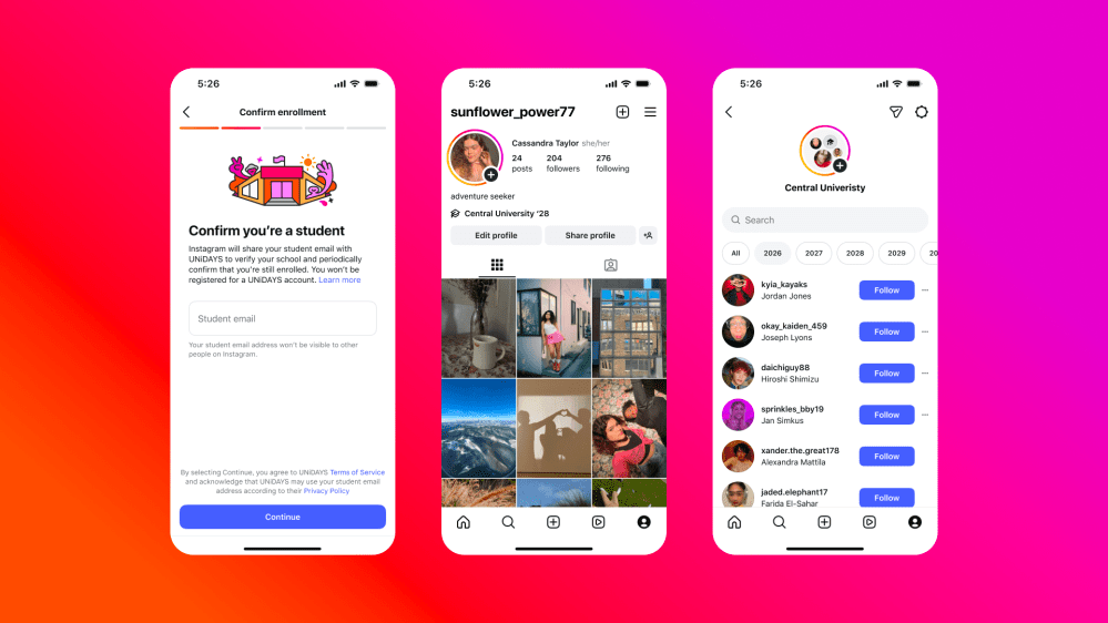 Campus Connections: Instagram's New Student Feature